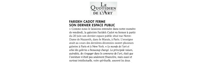 LE QUOTIDIEN DE L’ART – 20.06.2017 LE QUOTIDIEN DE L’ART – 20.06.2017